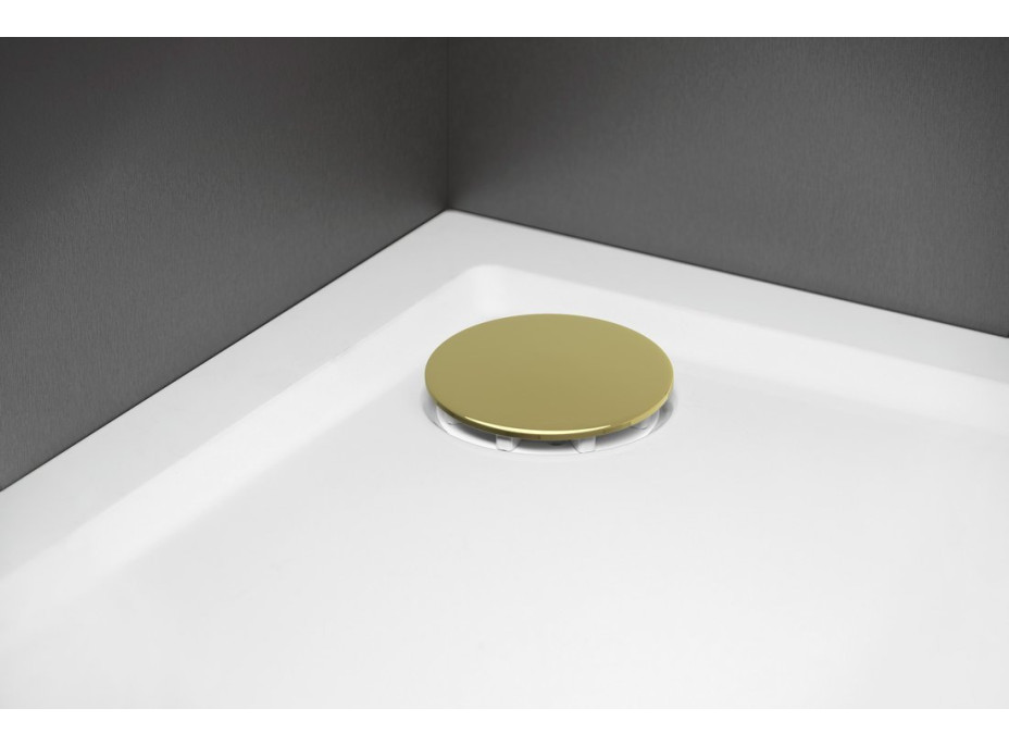 Polysan Vaničkový sifón, priemer 90mm, DN40, krytka zlato 17911G