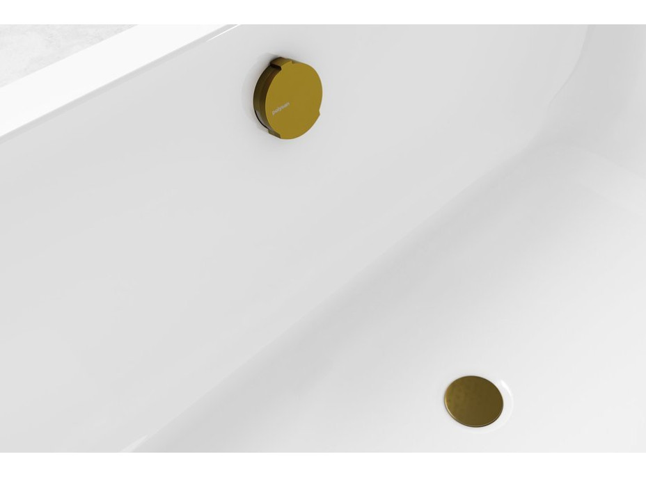 Polysan Vaňová súprava s napúšťaním, bovden, dĺžka 600mm, zátka 72mm, zlato mat 71851.91