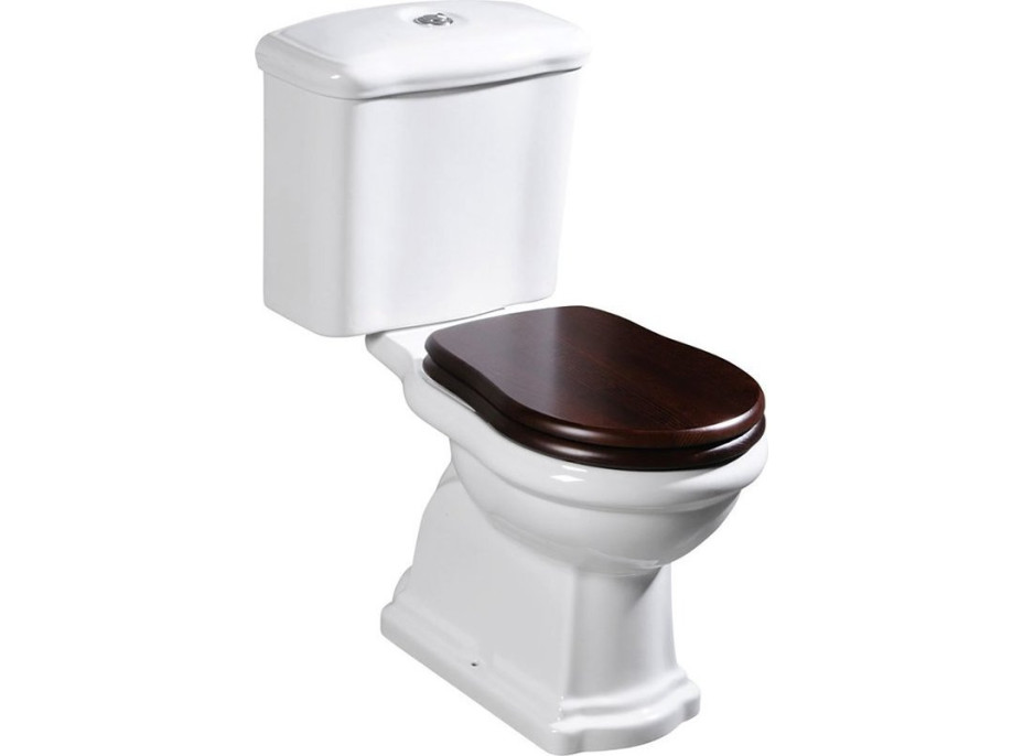 Kerasan RETRO WC sedátko Soft Close, orech/chróm 108840