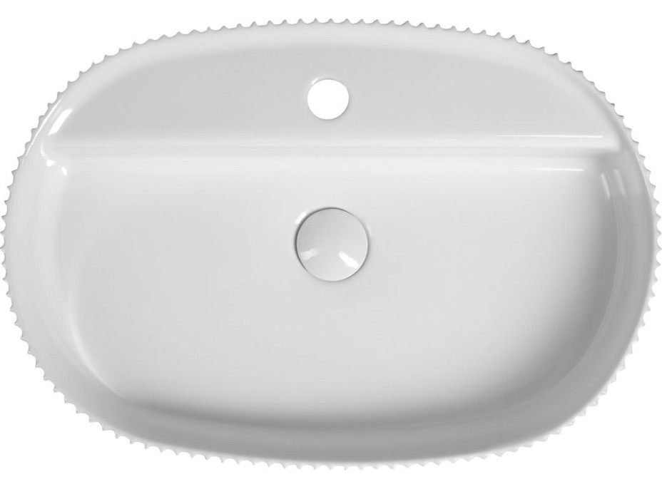 Isvea SINTESI keramické umývadlo na dosku, 60x40cm, biela 10SI65060