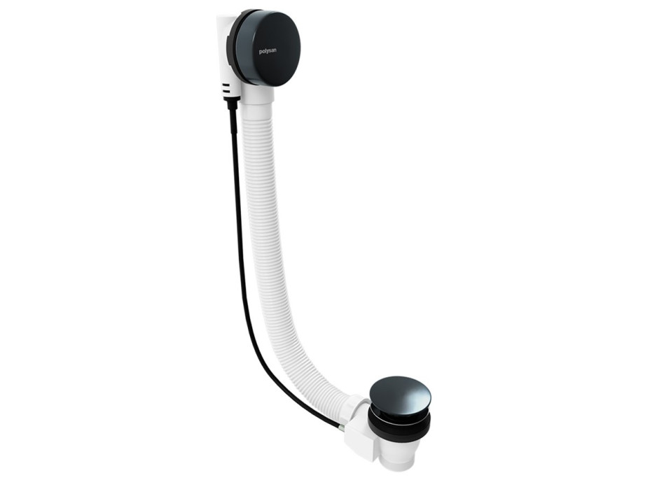 Polysan Vaňová súprava, bovden, dĺžka 800mm, zátka 72mm, gun metal 71852.60