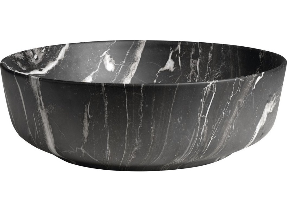 Sapho RONDEA keramické umývadlo na dosku Ø 41cm, carnico mramor AR445CM