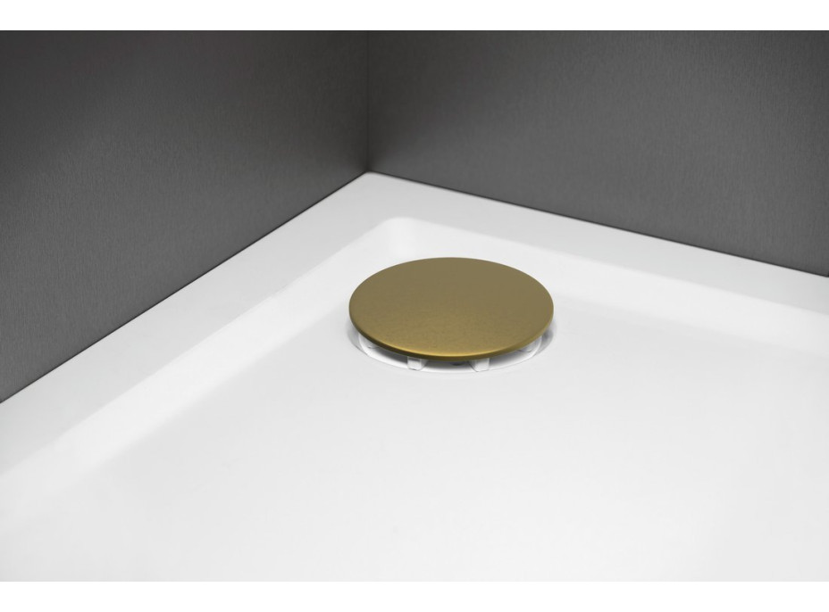 Polysan Vaničkový sifón, priemer 90mm, DN40, krytka zlato mat 17911GB