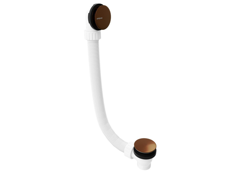 Polysan Vaňová súprava bez napúšťania, click-clack, dĺžka 1200mm, zátka 72mm, meď mat 71858.70