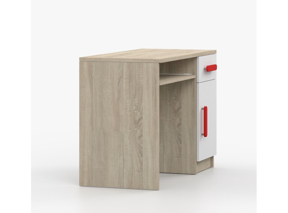 Písací stôl SMYK - dub sonoma/biely (viac variant)