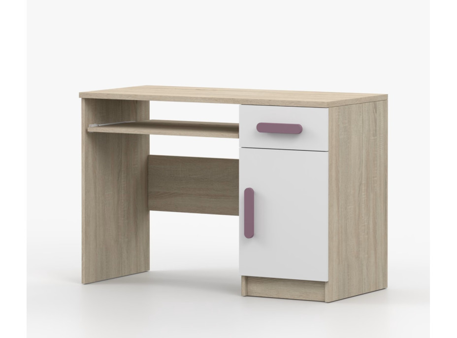 Písací stôl SMYK - dub sonoma/biely (viac variant)