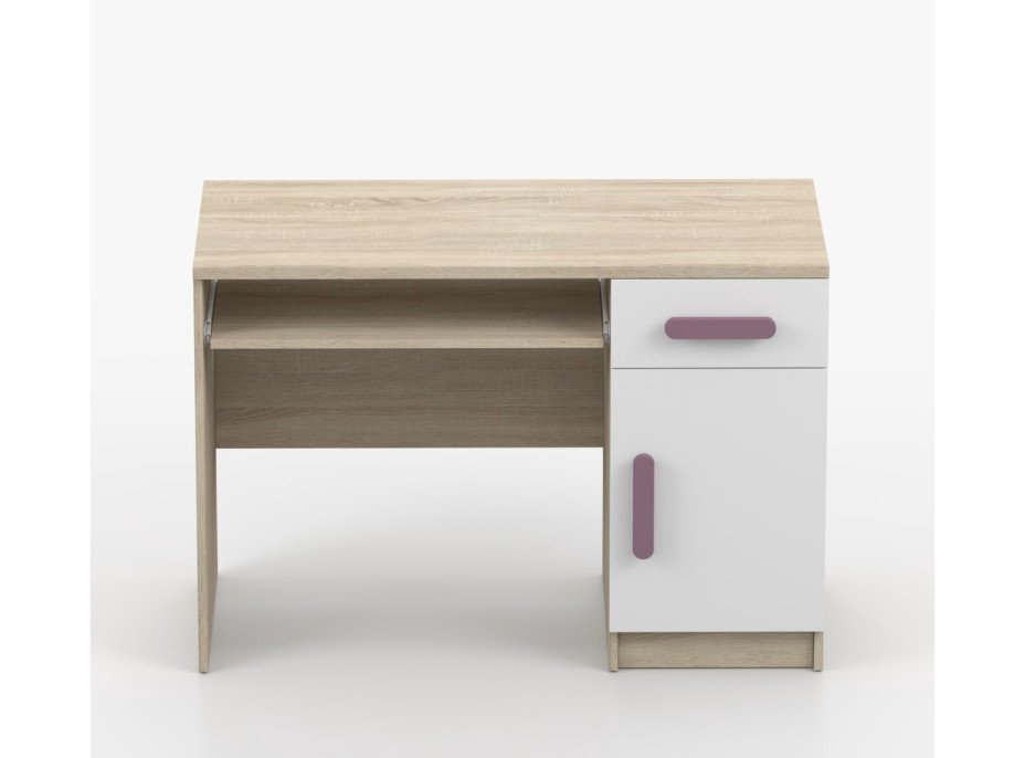 Písací stôl SMYK - dub sonoma/biely (viac variant)
