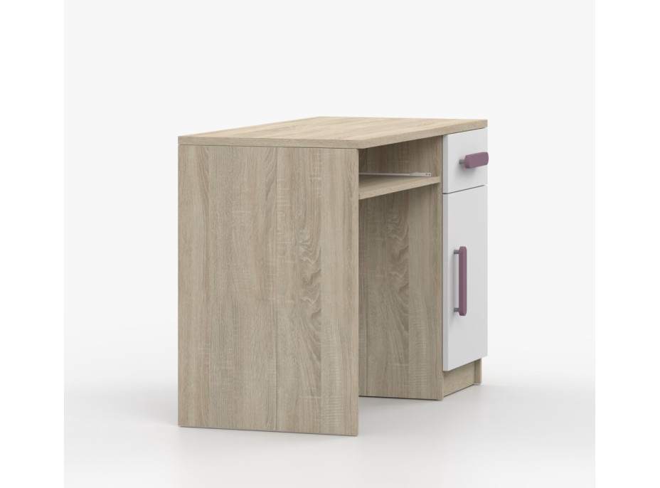 Písací stôl SMYK - dub sonoma/biely (viac variant)