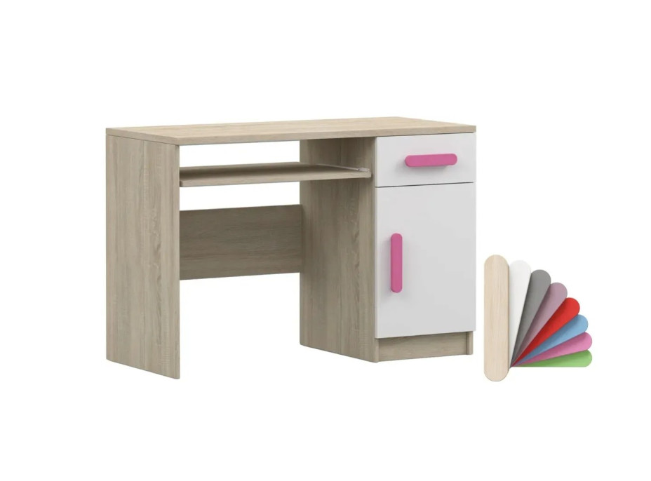 Písací stôl SMYK - dub sonoma/biely (viac variant)
