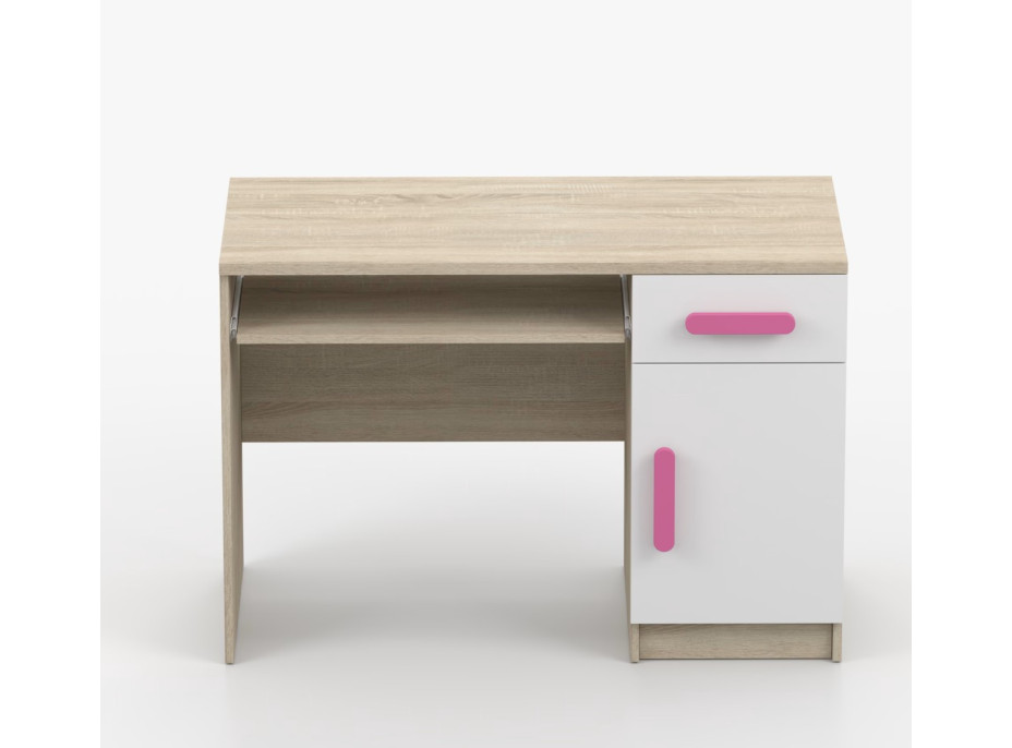 Písací stôl SMYK - dub sonoma/biely (viac variant)