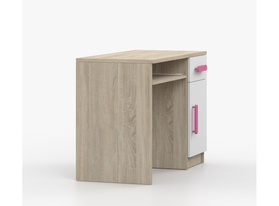 Písací stôl SMYK - dub sonoma/biely (viac variant)