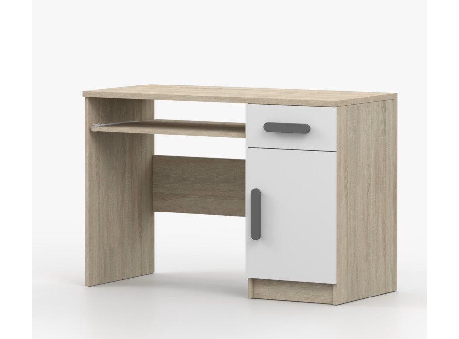 Písací stôl SMYK - dub sonoma/biely (viac variant)