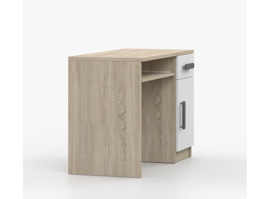 Písací stôl SMYK - dub sonoma/biely (viac variant)