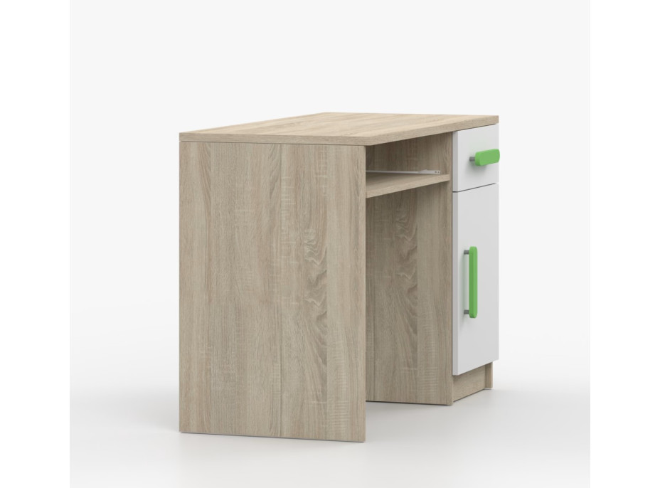 Písací stôl SMYK - dub sonoma/biely (viac variant)