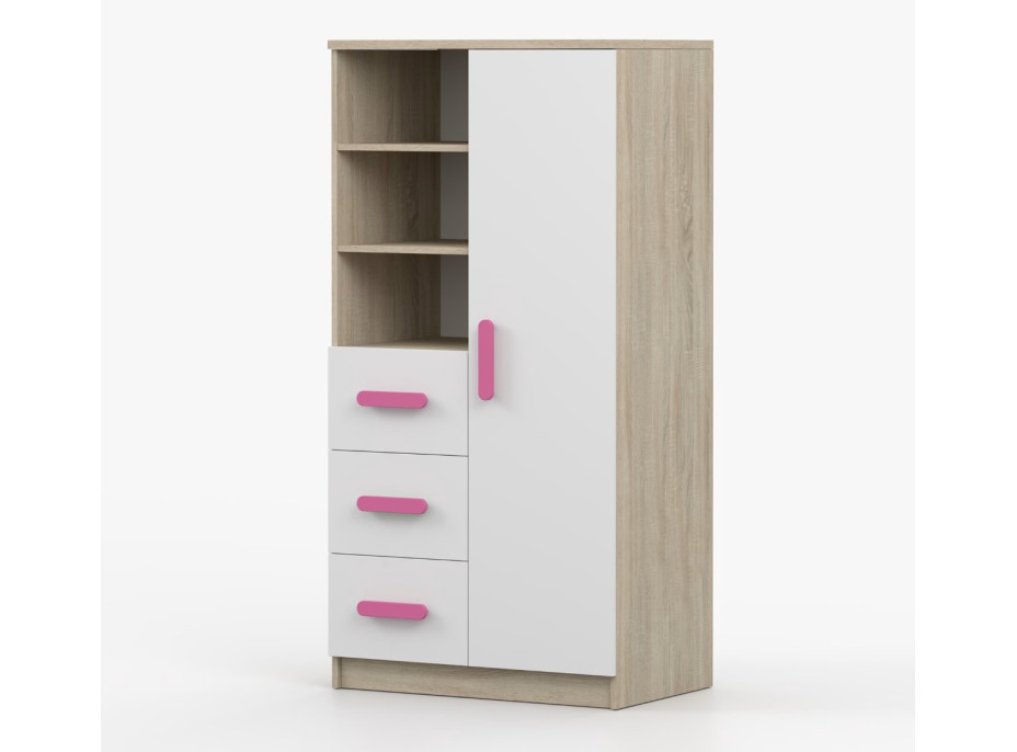 Regál SMYK - dub sonoma/biely (viac variant)