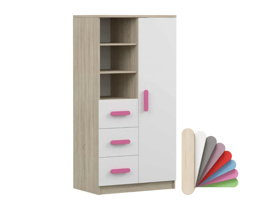 Regál SMYK - dub sonoma/biely (viac variant)