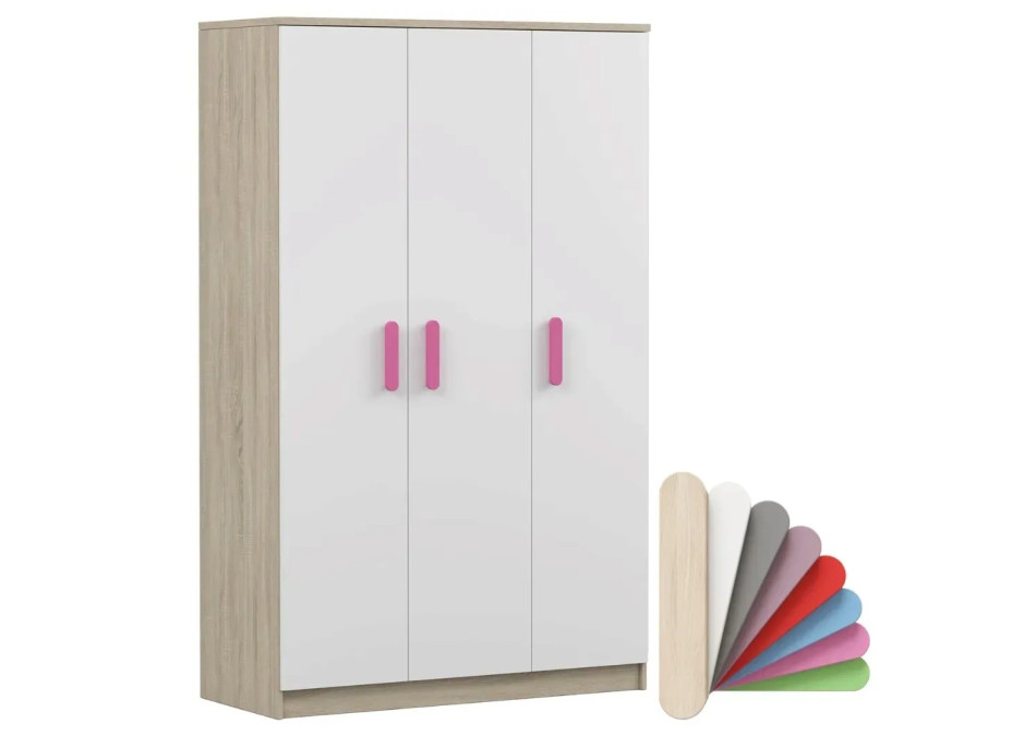 Šatníková skriňa SMYK 120 - dub sonoma/biela (viac variant)