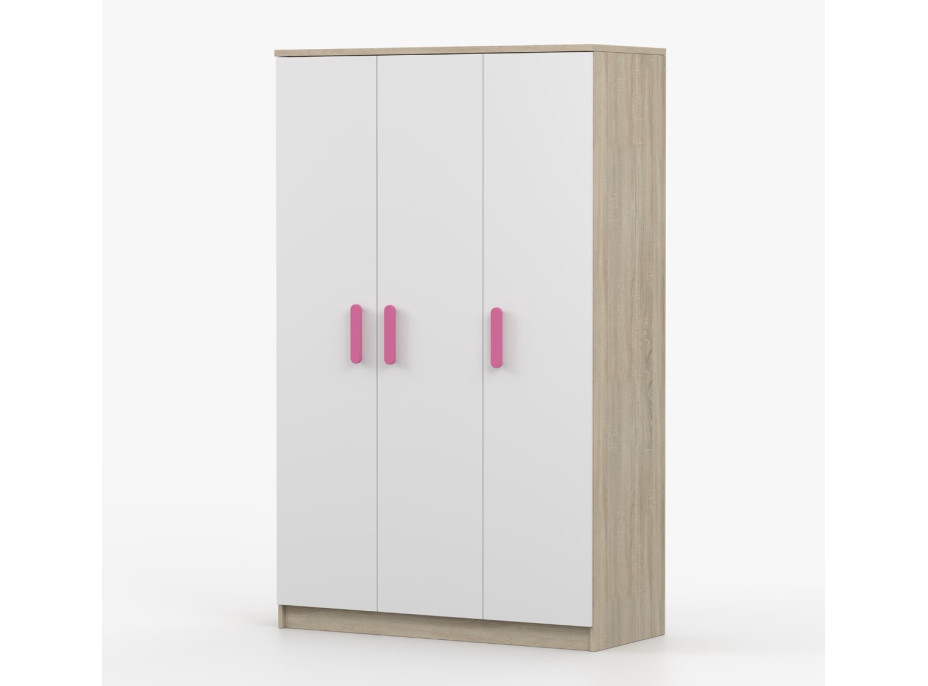 Šatníková skriňa SMYK 120 - dub sonoma/biela (viac variant)
