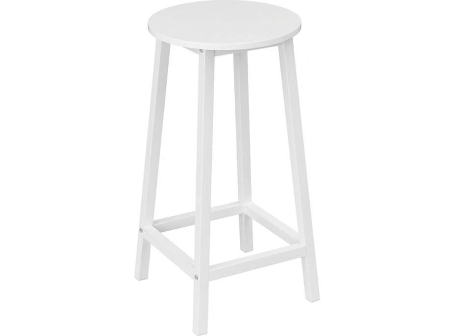 Kovová barová stolička FLINT White - biela