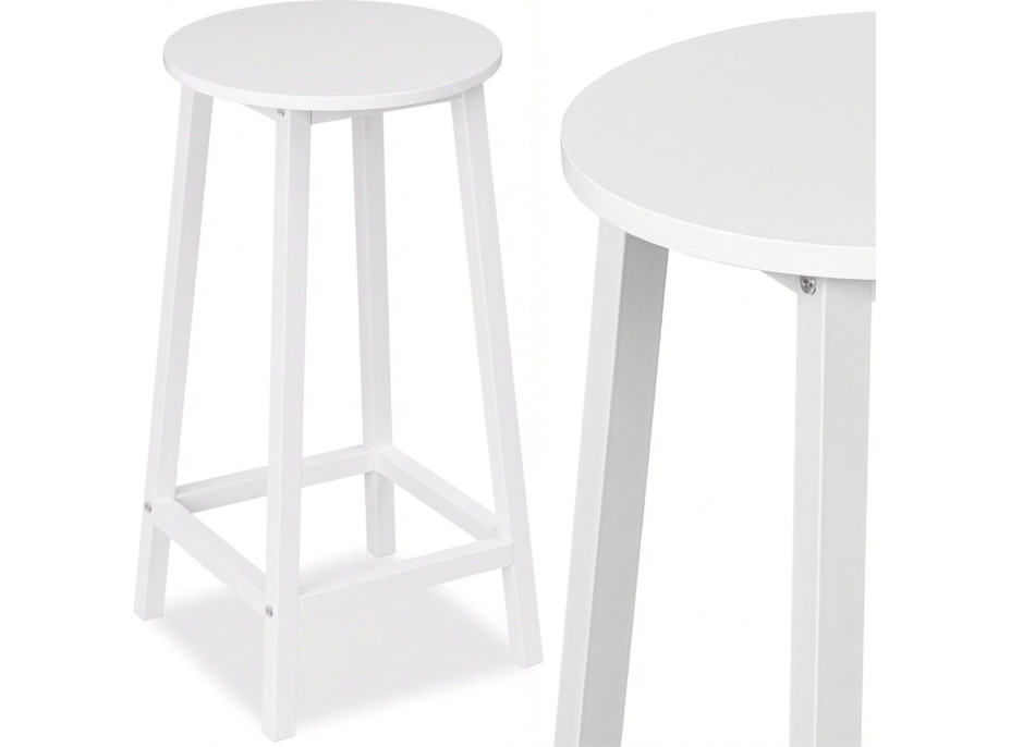 Kovová barová stolička FLINT White - biela