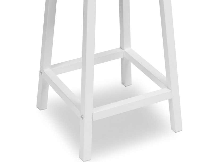 Kovová barová stolička FLINT White - biela/biely mramor