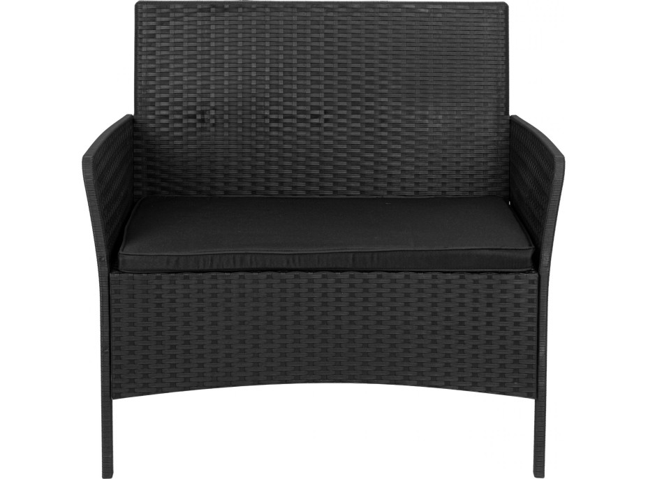 Záhradný nábytok CAMELIA (pohovka + 2 kreslá + stôl) - čierna