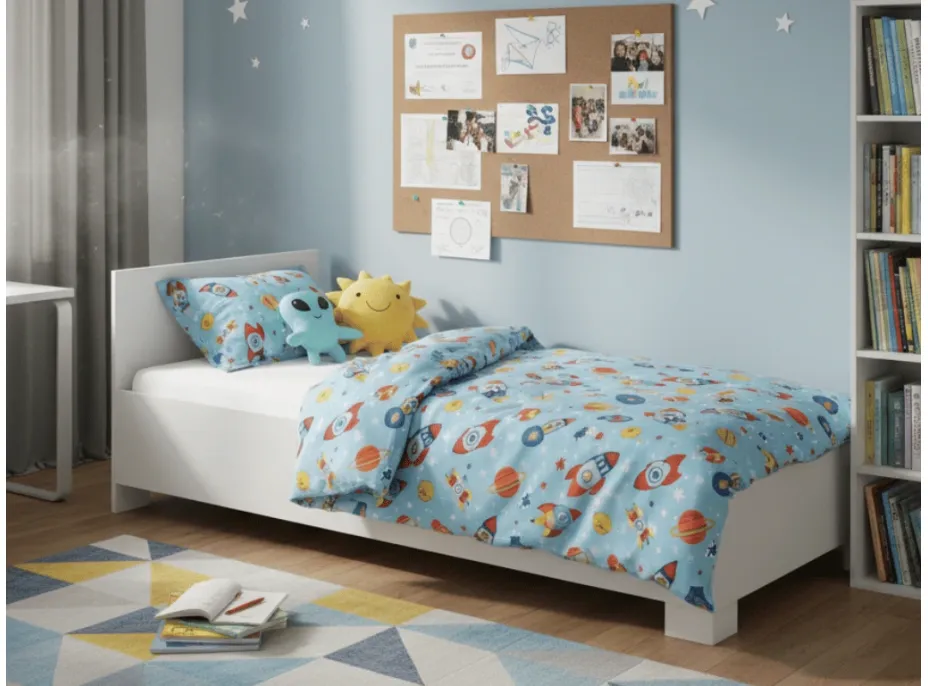 Posteľ ORVILLE 200x90 cm - biela