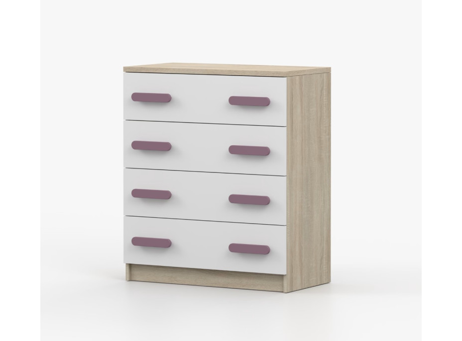 Komoda SMYK - dub sonoma/biela (viac variant)