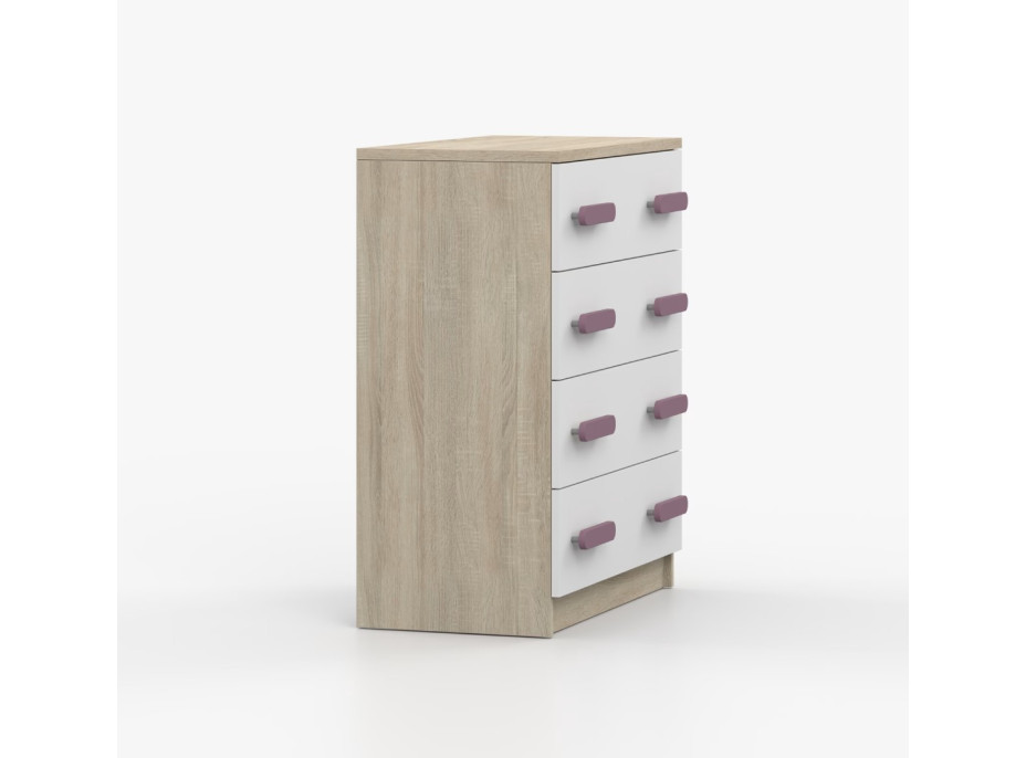 Komoda SMYK - dub sonoma/biela (viac variant)