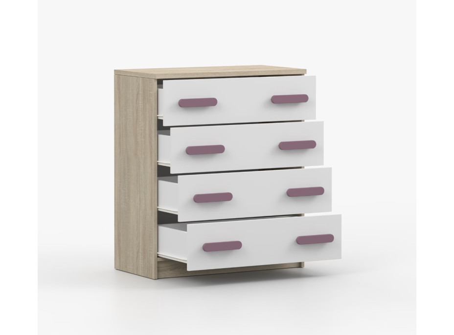 Komoda SMYK - dub sonoma/biela (viac variant)