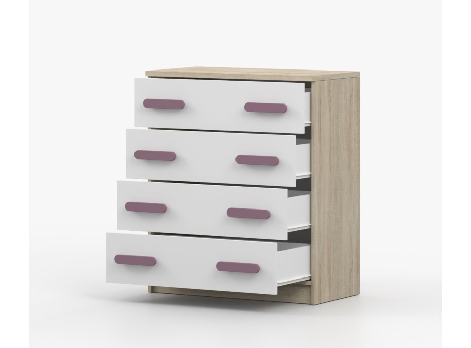 Komoda SMYK - dub sonoma/biela (viac variant)