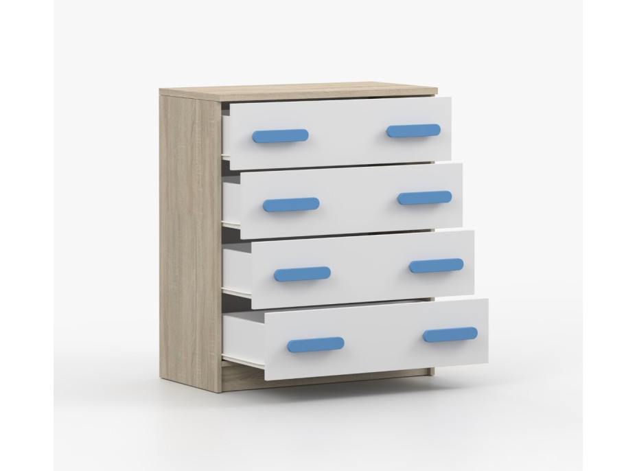 Komoda SMYK - dub sonoma/biela (viac variant)