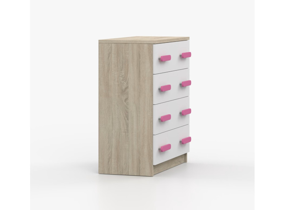 Komoda SMYK - dub sonoma/biela (viac variant)