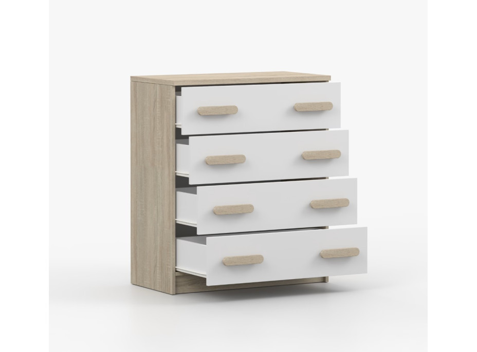 Komoda SMYK - dub sonoma/biela (viac variant)