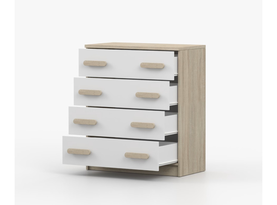 Komoda SMYK - dub sonoma/biela (viac variant)