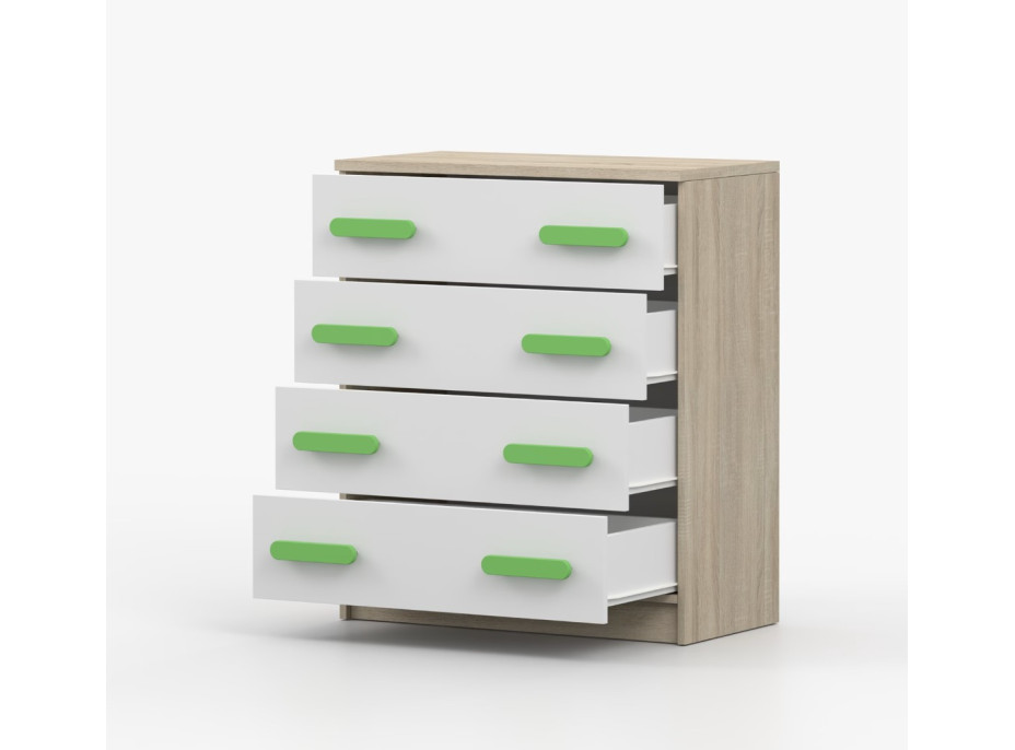 Komoda SMYK - dub sonoma/biela (viac variant)