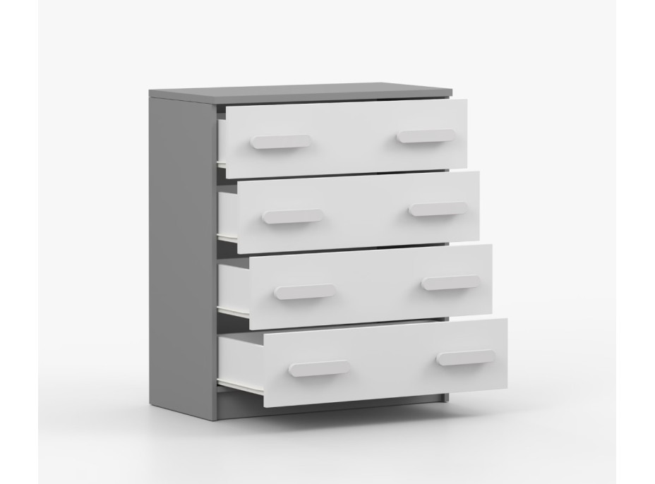 Komoda SMYK - šedá/biela (viac variant)