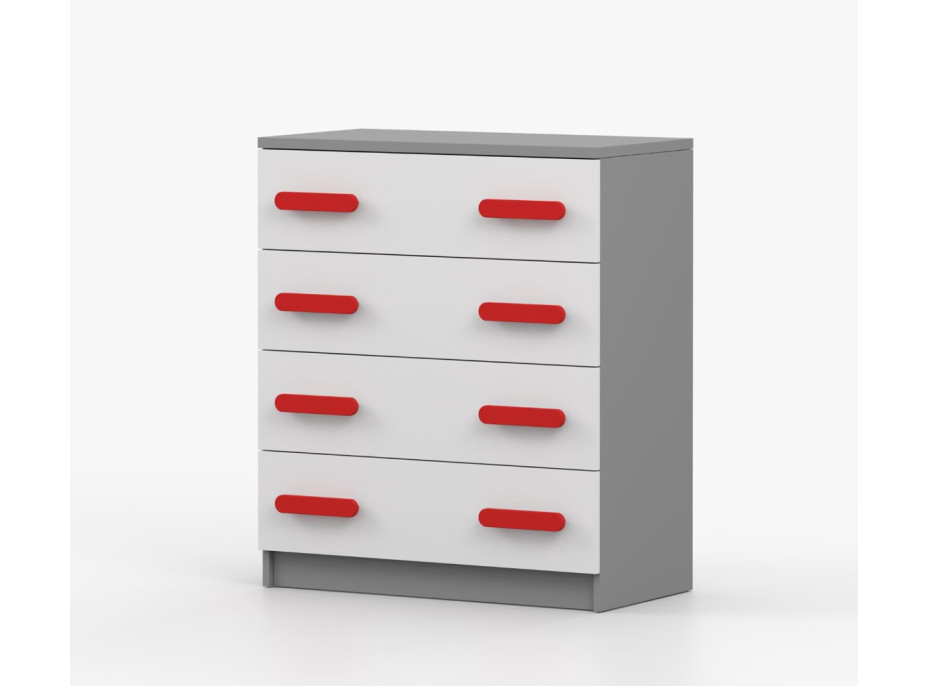 Komoda SMYK - šedá/biela (viac variant)