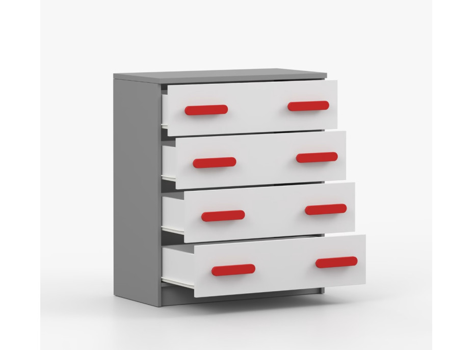 Komoda SMYK - šedá/biela (viac variant)