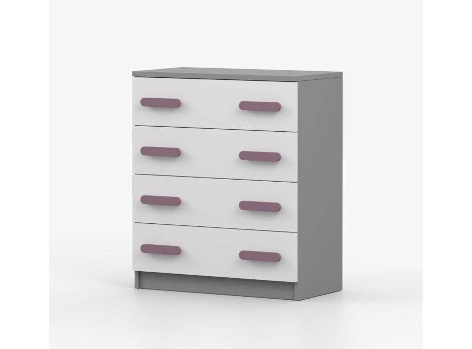 Komoda SMYK - šedá/biela (viac variant)
