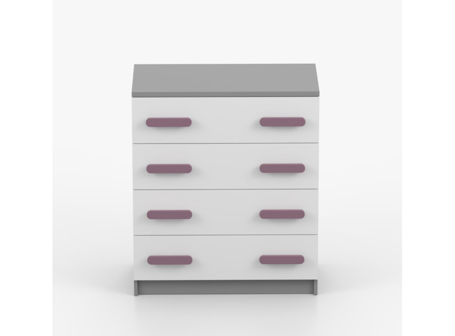 Komoda SMYK - šedá/biela (viac variant)