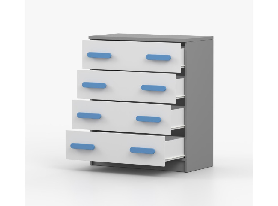 Komoda SMYK - šedá/biela (viac variant)