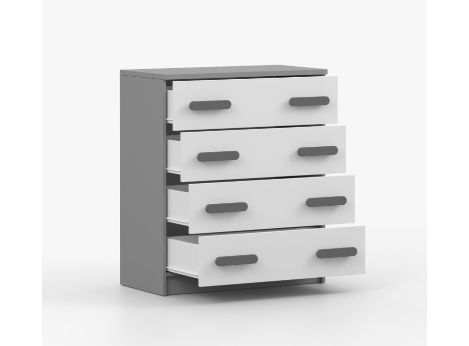 Komoda SMYK - šedá/biela (viac variant)