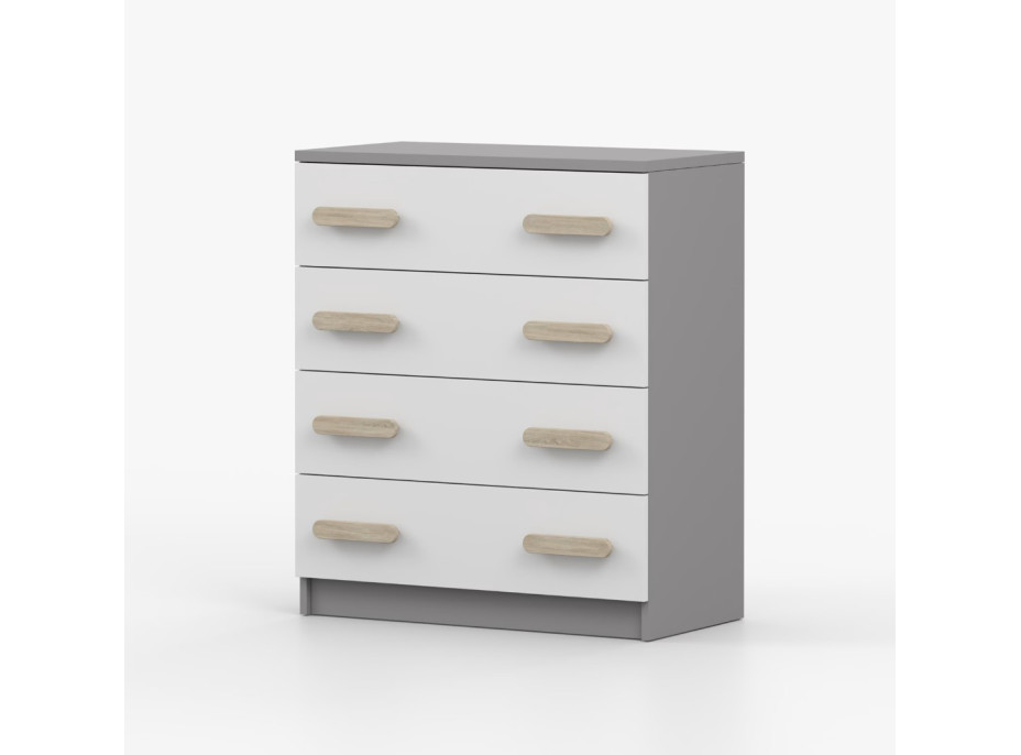 Komoda SMYK - šedá/biela (viac variant)