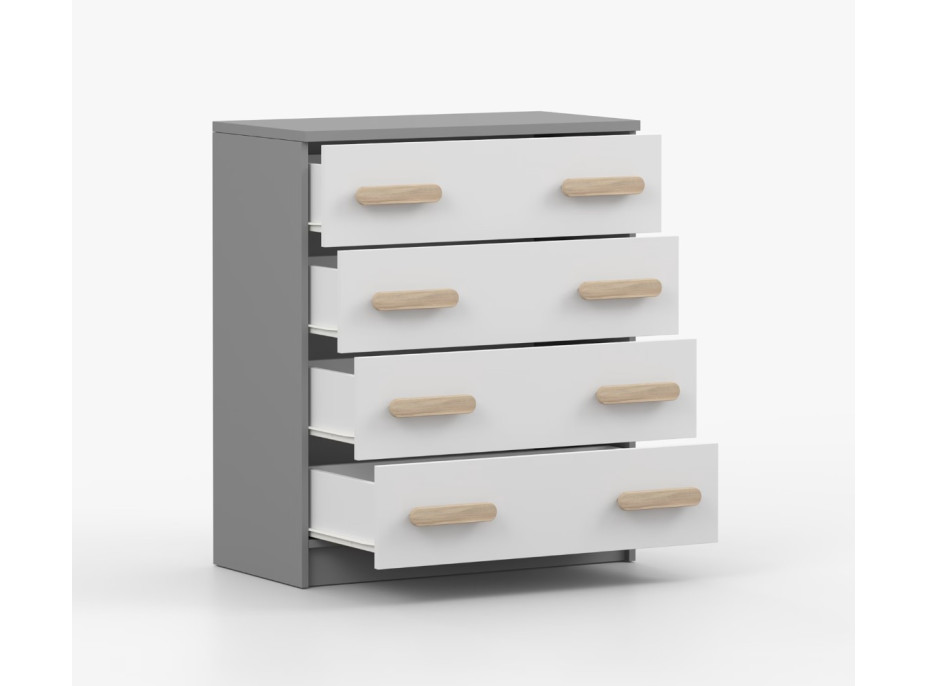 Komoda SMYK - šedá/biela (viac variant)