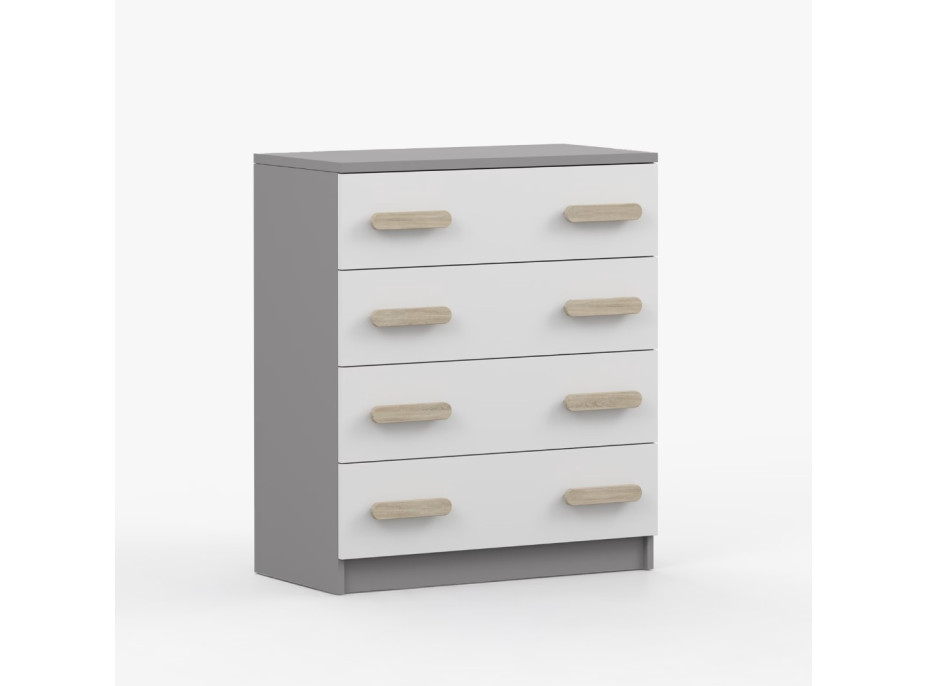 Komoda SMYK - šedá/biela (viac variant)