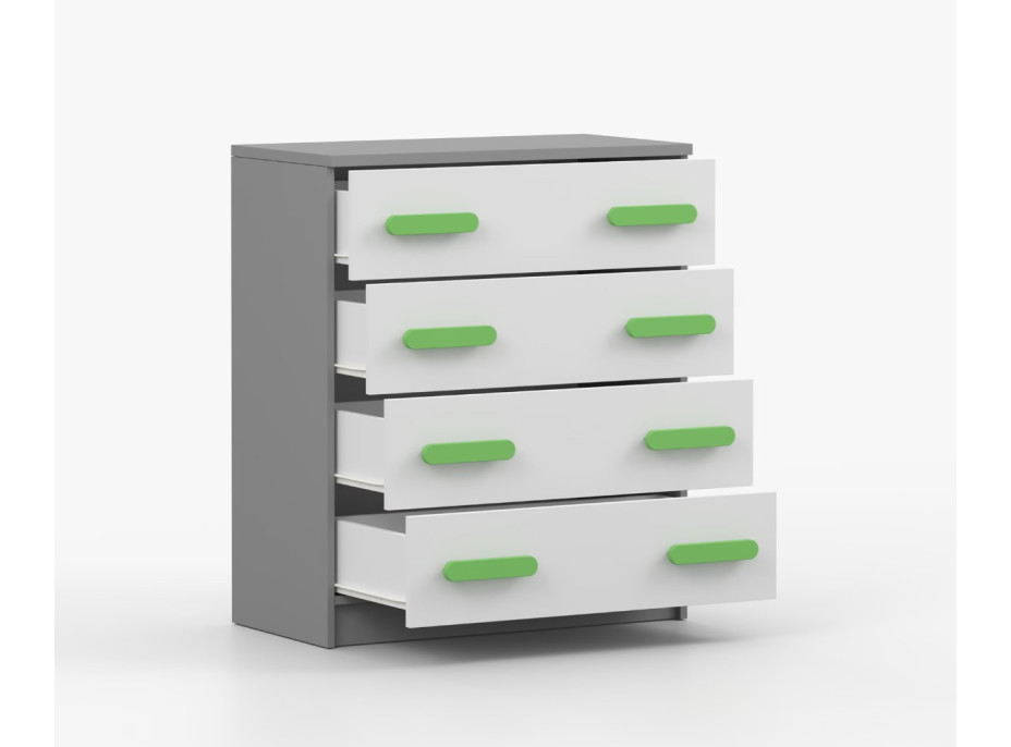 Komoda SMYK - šedá/biela (viac variant)