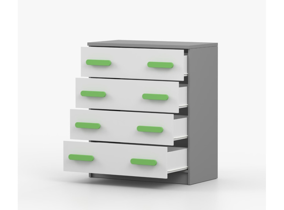 Komoda SMYK - šedá/biela (viac variant)