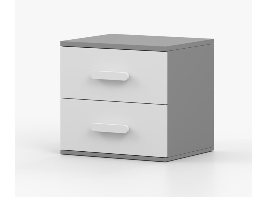 Nočný stolík SMYK - šedý/biely (viac variant)