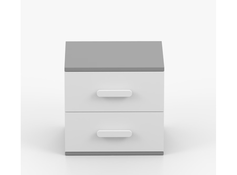 Nočný stolík SMYK - šedý/biely (viac variant)